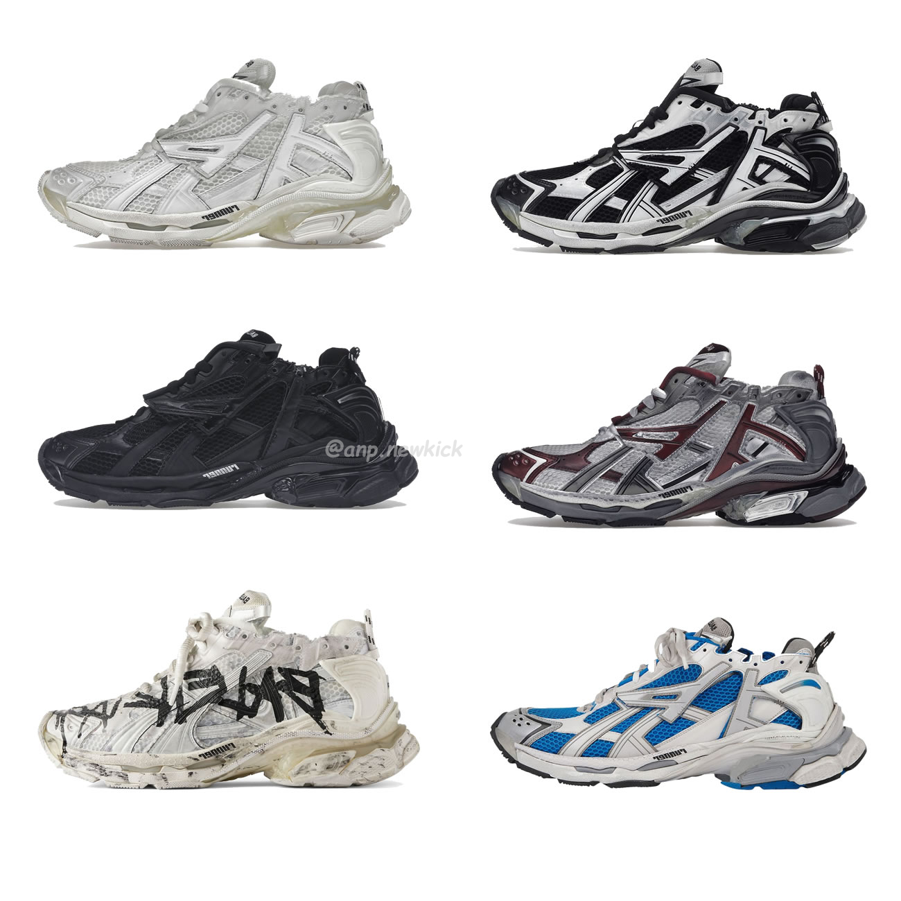 Balenciaga Runner White Grey Silver Black Blue Multicolor Burgundy (1) - newkick.app